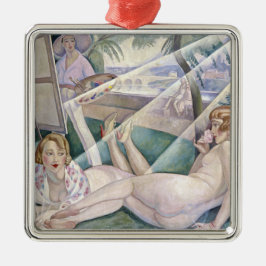 Ornamento De Metal Um Dia de Verão (Mulheres Bonitas no Sol)