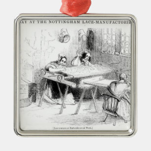 Ornamento De Metal Um dia nos fabricantes do laço de Nottingham