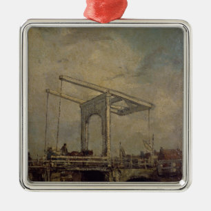Ornamento De Metal Um Drawbridge em uma cidade holandesa, 1875