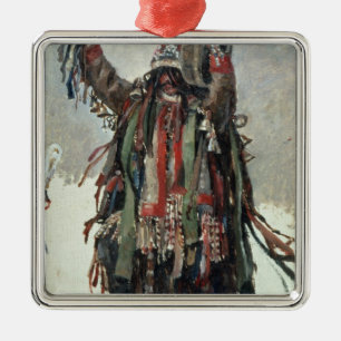 Ornamento De Metal Um esboço do Shaman para Yermak