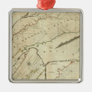 Ornamento De Metal Um gráfico exato da Rua do rio Lawrence