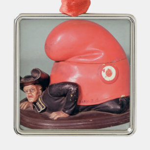 Ornamento De Metal Um inkwell ou um pote do tabaco