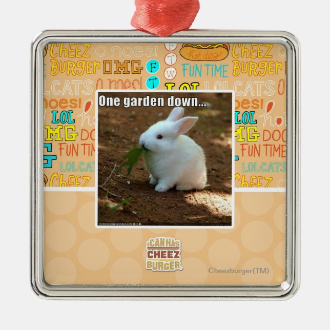 Ornamento De Metal Um jardim Down� (Frente)