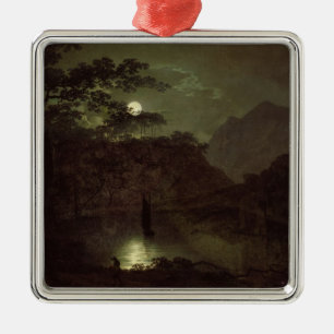 Ornamento De Metal Um lago pelo luar, c.1780-82 (óleo em canvas)