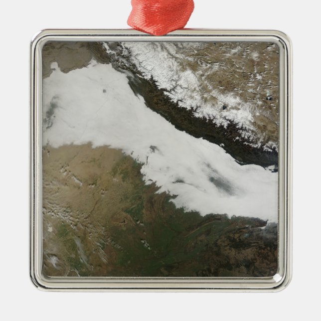 Ornamento De Metal Um largo banco de nuvens baixas (Frente)