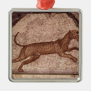 Ornamento De Metal Um leopardo