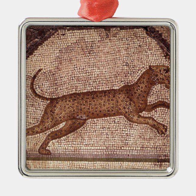 Ornamento De Metal Um leopardo (Frente)