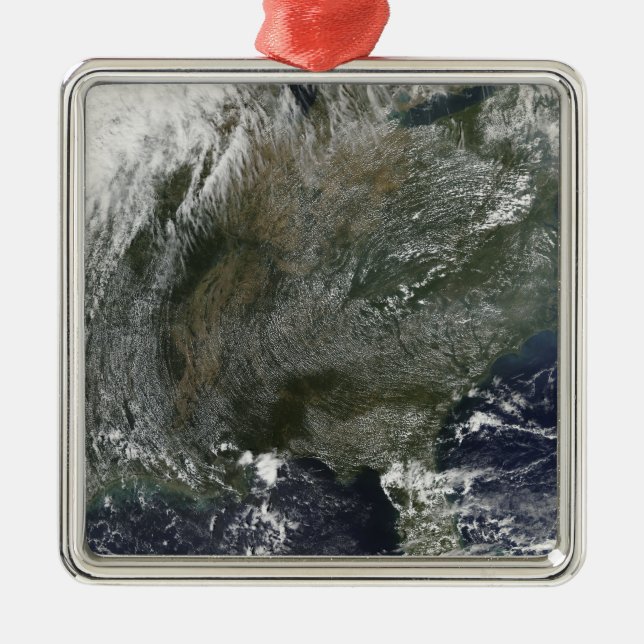 Ornamento De Metal Um padrão de nuvens de alta pressão como um girino (Frente)