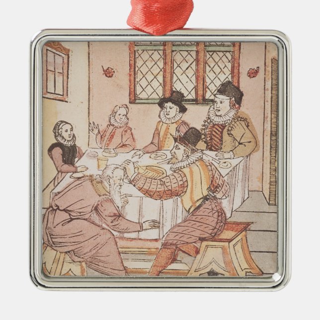 Ornamento De Metal Um pai maltratado por seu filho (Frente)