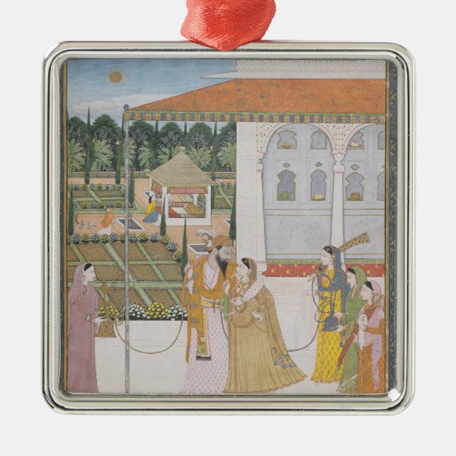 Ornamento De Metal Um passeio do casal (Frente)