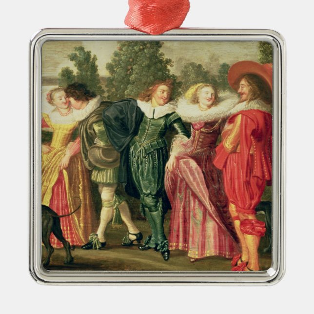 Ornamento De Metal Um passeio no jardim, c.1623 (Frente)