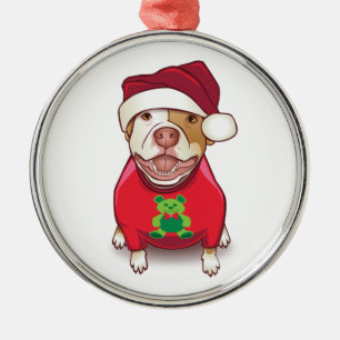 Ornamento De Metal Um pitbull em um T do urso