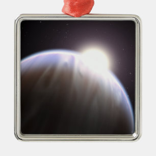 Ornamento De Metal Um planeta extrassolar com sua estrela-mãe