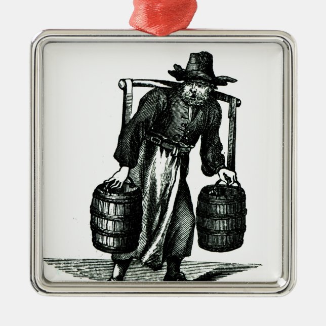 Ornamento De Metal Um portador de água (Frente)