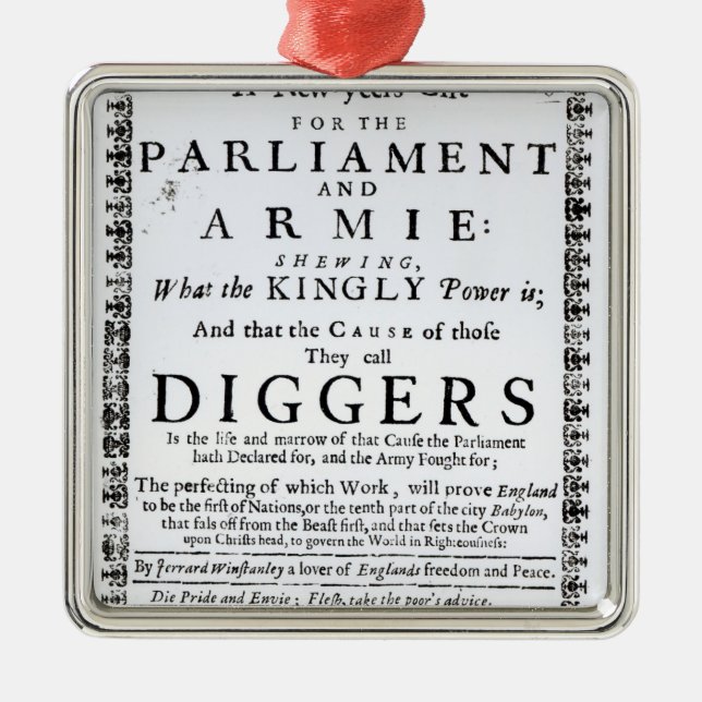 Ornamento De Metal Um presente de ano novo (Frente)