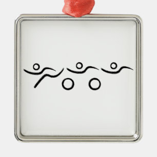 Ornamento De Metal Um presente Triathlon excelente para seu amigo ou
