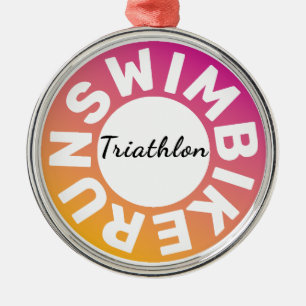 Ornamento De Metal Um presente Triathlon excelente para seu amigo ou 
