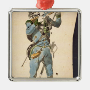 Ornamento De Metal Um Rifleman dos Jaegers austríacos