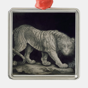 Ornamento De Metal Um tigre Prowling (lápis no papel)