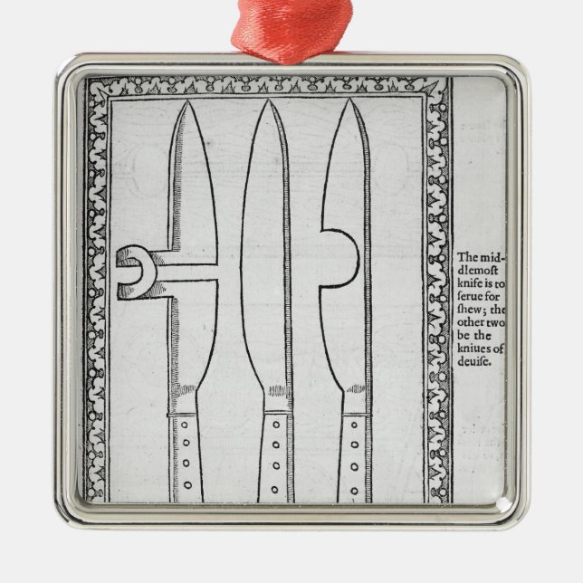 Ornamento De Metal Um truque da faca (Frente)