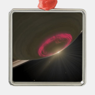 Ornamento De Metal Uma Aurora cereja-vermelha