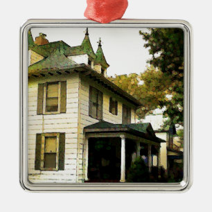 Ornamento De Metal Uma bela casa