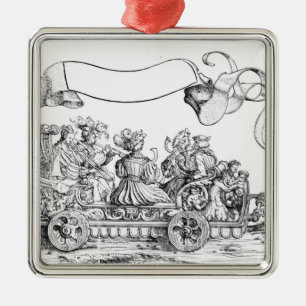Ornamento De Metal Uma cena da procissão triunfal de Maximilian