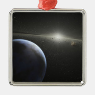 Ornamento De Metal Uma correia asteróide maciça na órbita em torno