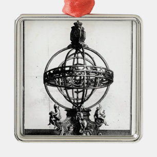 Ornamento De Metal Uma esfera Armillary do sistema Copernican