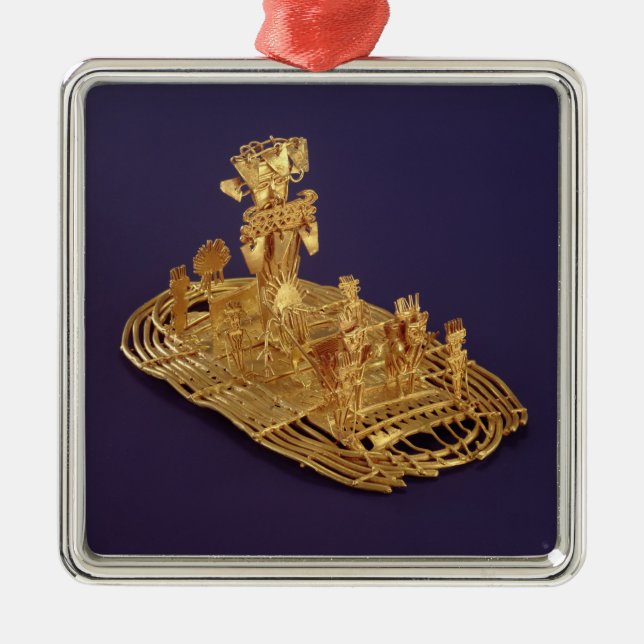 Ornamento De Metal Uma estatueta votiva de Muisca que descreve (Frente)