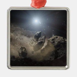 Ornamento De Metal Uma estrela de anão branco