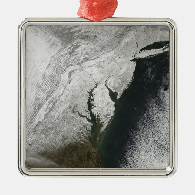 Ornamento De Metal Uma forte tempestade de inverno 2 (Frente)