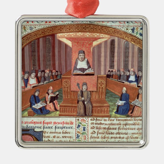 Ornamento De Metal Uma lição na teologia no Sorbonne (Frente)
