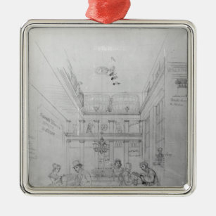 Ornamento De Metal Uma loja do licor de Londres, 1839