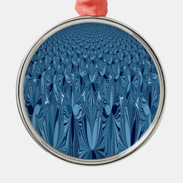 Ornamento De Metal Uma mistura de azul (Frente)