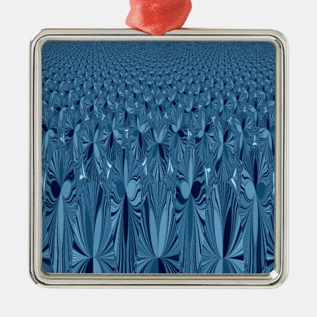 Ornamento De Metal Uma mistura de azul (Frente)