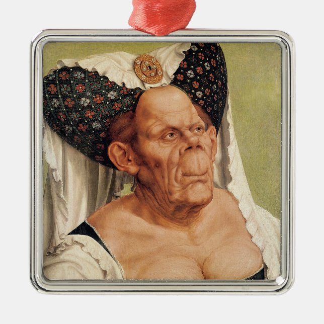 Ornamento De Metal Uma mulher adulta grotesco, possivelmente princesa (Frente)