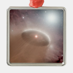 Ornamento De Metal Uma O-estrela apenas atrás de uma estrela nova,