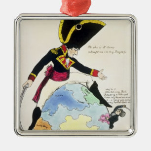 Ornamento De Metal Uma parada a um passo sobre o globo, 1803