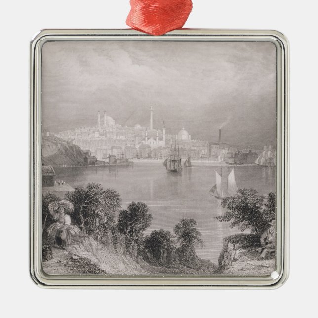 Ornamento De Metal Uma vista de Baltimore (Frente)