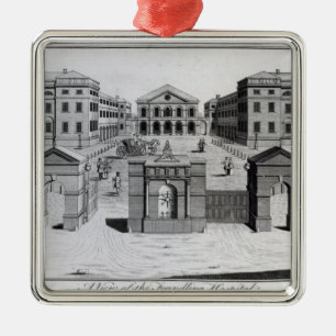 Ornamento De Metal Uma vista do hospital de Foundling, 1756