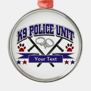 Ornamento De Metal Unidade policial K9 personalizada