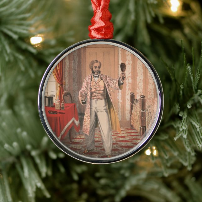 Ornamento De Metal Uphams Hair Dye, Circa 1864 (Árvore)