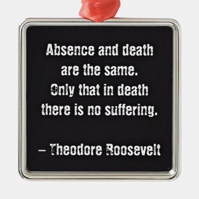 Ornamento De Metal Ursinho Roosevelt - Ausência E Morte (Frente)