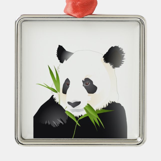 Ornamento De Metal Urso de panda (Frente)