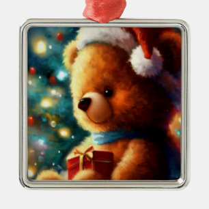 Ornamento De Metal Urso de Teddy de Natal 3