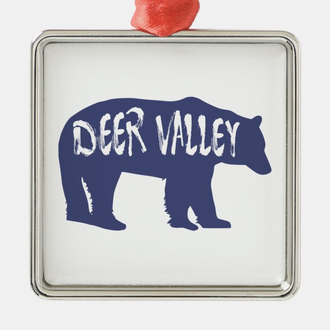 Ornamento De Metal Urso de Utah de Deer Valley (Frente)