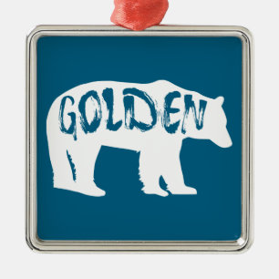 Ornamento De Metal Urso Dourado do Colorado