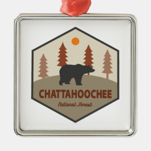 Ornamento De Metal Urso Florestal Nacional de Chattahoochee