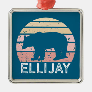Ornamento De Metal Urso Retro de Ellijay Geórgia